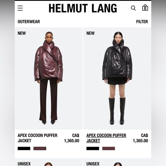 Helmut Lang Asymmetrical Zippered Down Cocoon Coat - Picture 15 of 15